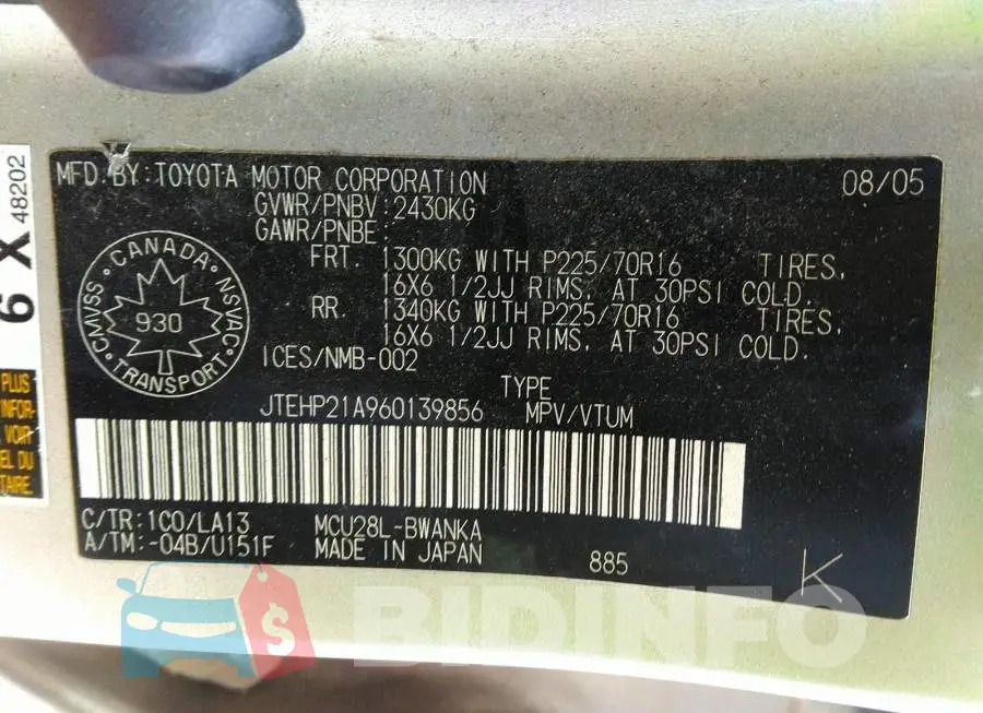 JTEHP21A960139856 Photo# 9