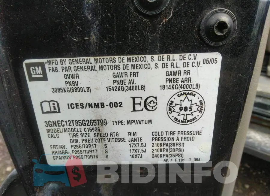 3GNEC12T85G265799 Photo# 9