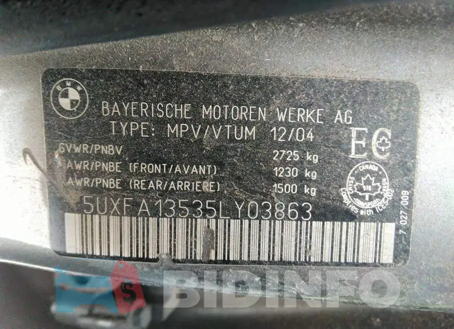 5UXFA13535LY03863 Photo# 9