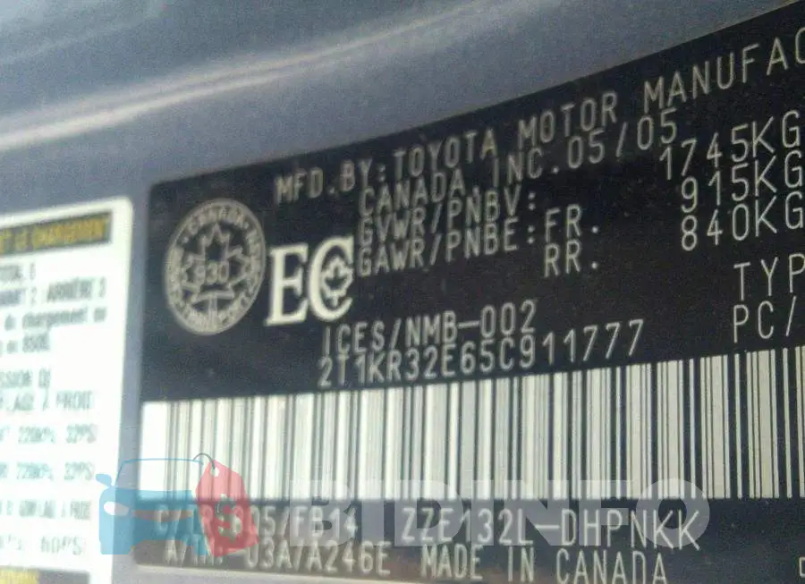2T1KR32E65C911777 Photo# 9