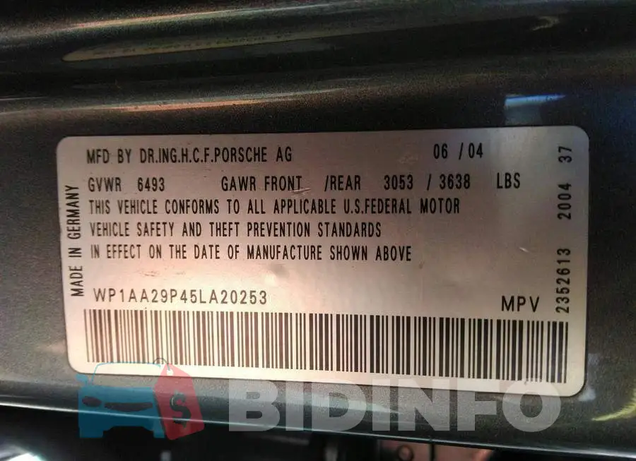 WP1AA29P45LA20253 Photo# 9