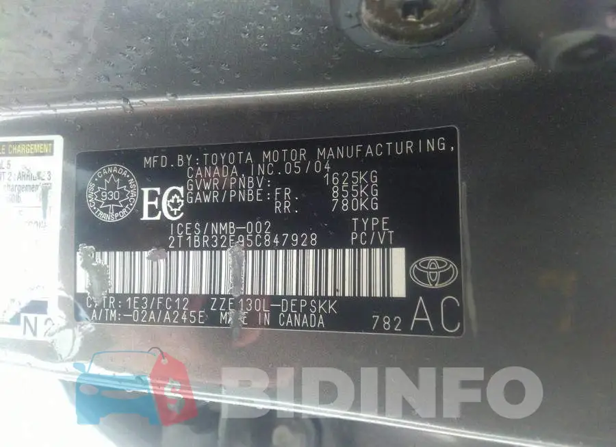 2T1BR32E95C847928 Photo# 9