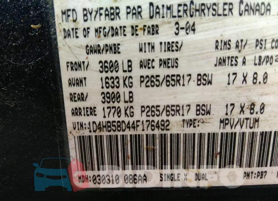 1D4HB58D44F176492 Photo# 9