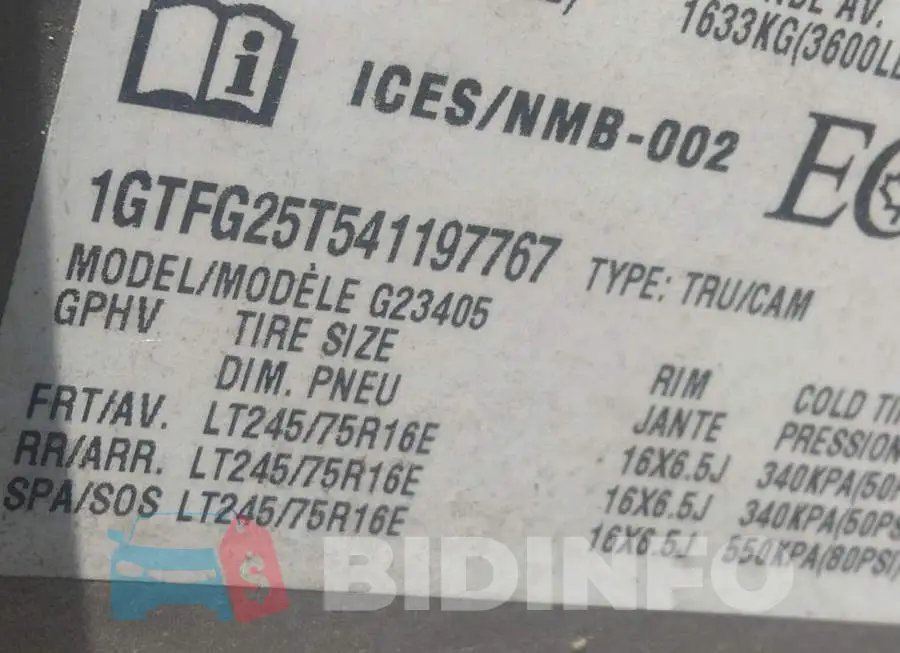 1GTFG25T541197767 Photo# 9
