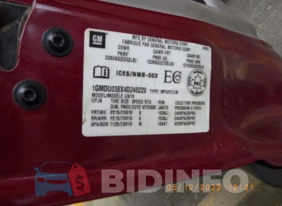 1GMDU03EX4D248229 Photo# 10