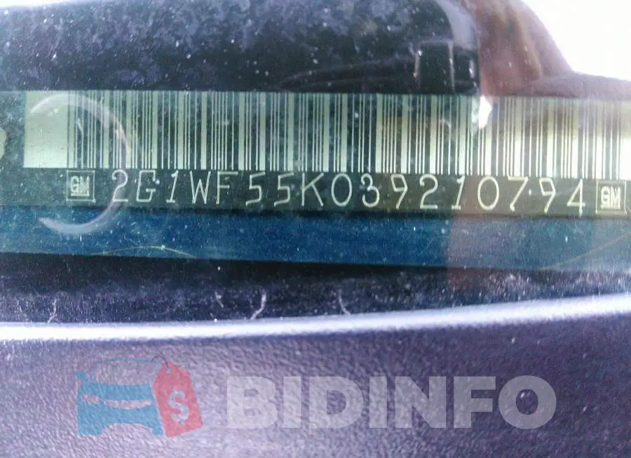 2G1WF55K039210794 Photo# 9