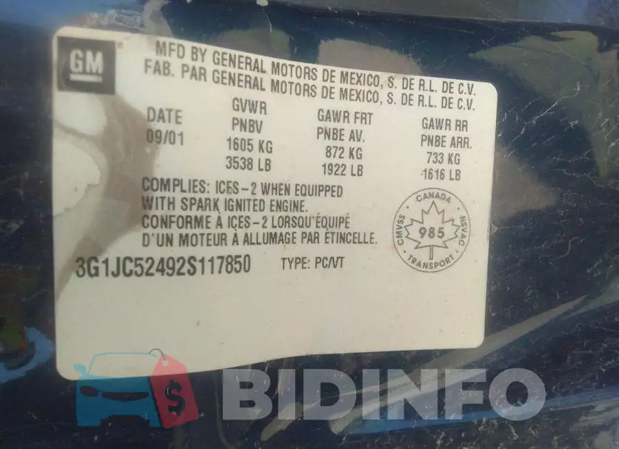 3G1JC52492S117850 Photo# 9