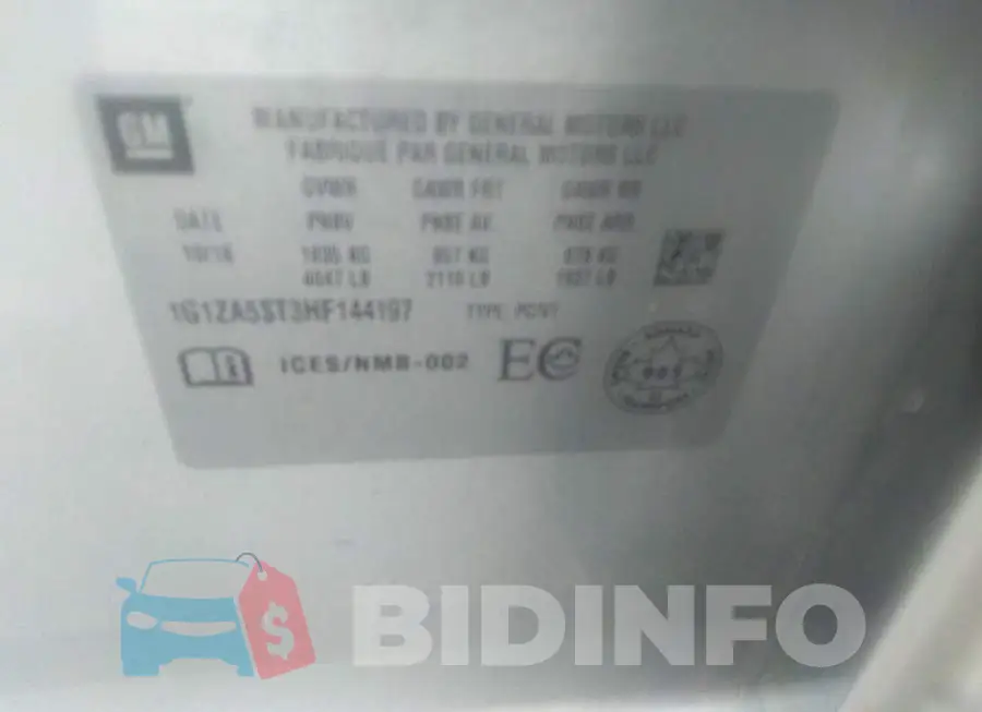 1G1ZA5ST3HF144197 Photo# 9