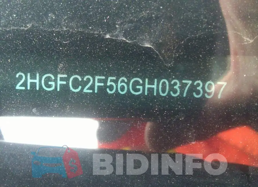 2HGFC2F56GH037397 Photo# 9
