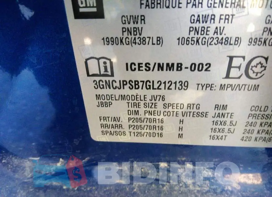 3GNCJPSB7GL212139 Photo# 9