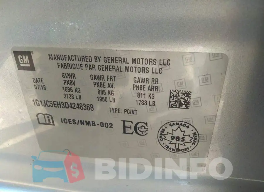 1G1JC5EH3D4248368 Photo# 9