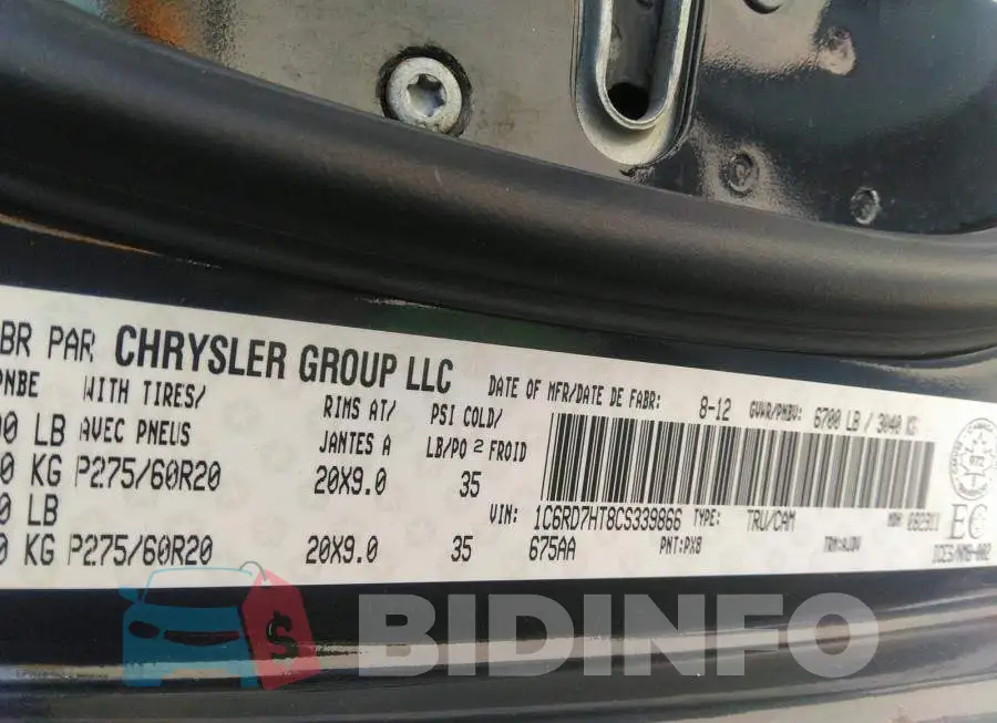 1C6RD7HT8CS339866 Photo# 9