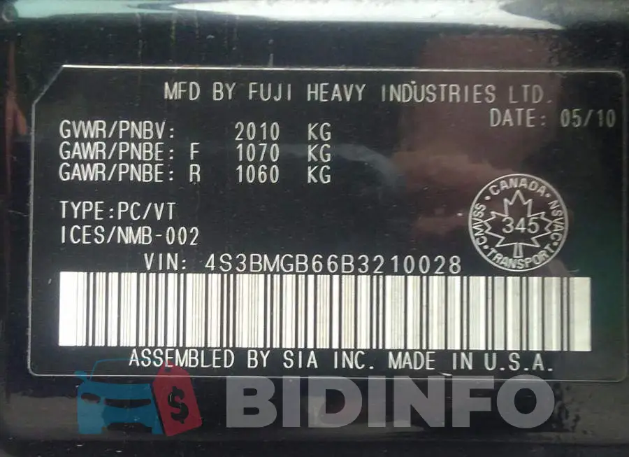 4S3BMGB66B3210028 Photo# 9