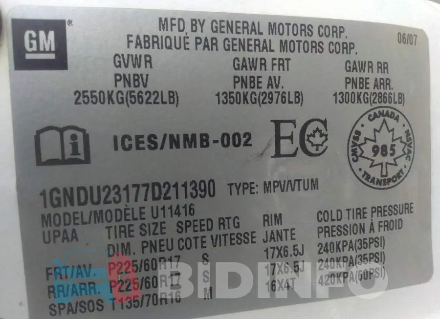 1GNDU23177D211390 Photo# 9