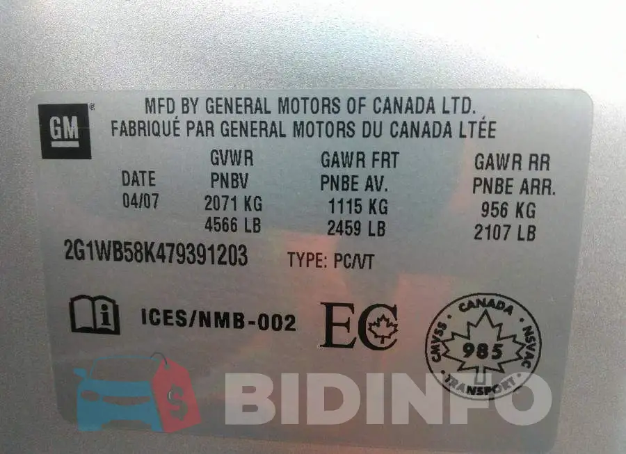 2G1W58K479391203 Photo# 9