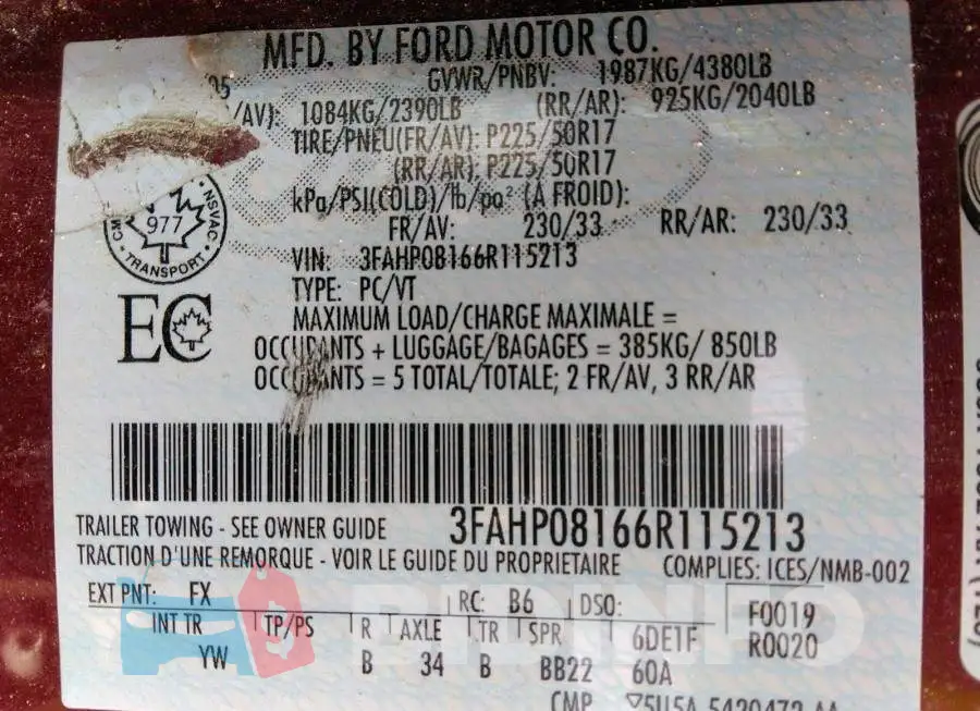 3FAHP08166R115213 Photo# 9