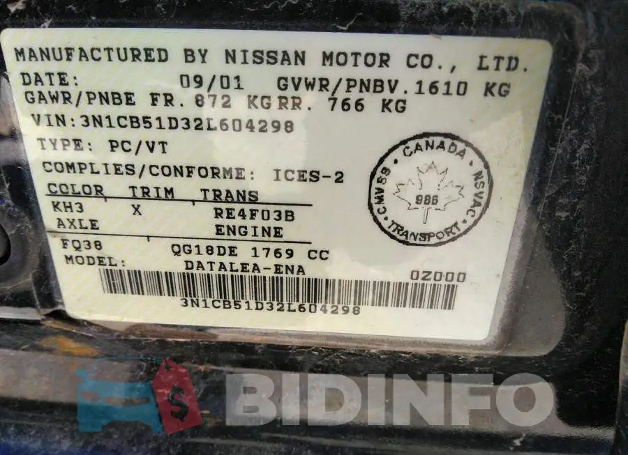 3N1CB51D32L604298 Photo# 9