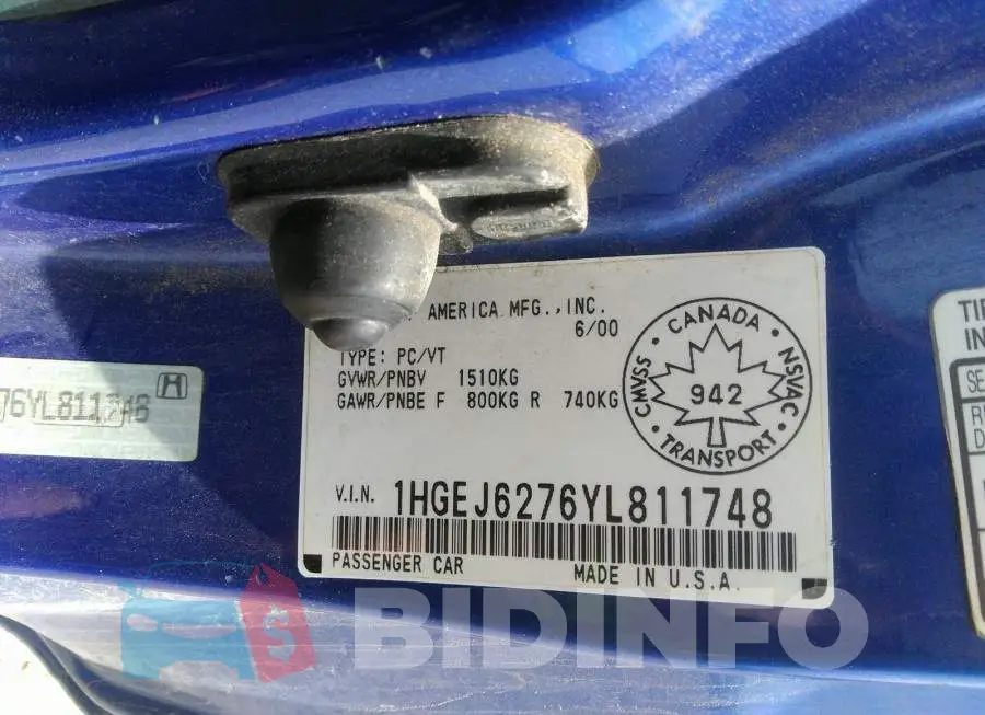 1HGEJ6276YL811748 Photo# 9