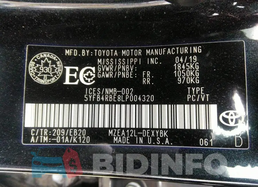 5YFB4RBE8LP004320 Photo# 9