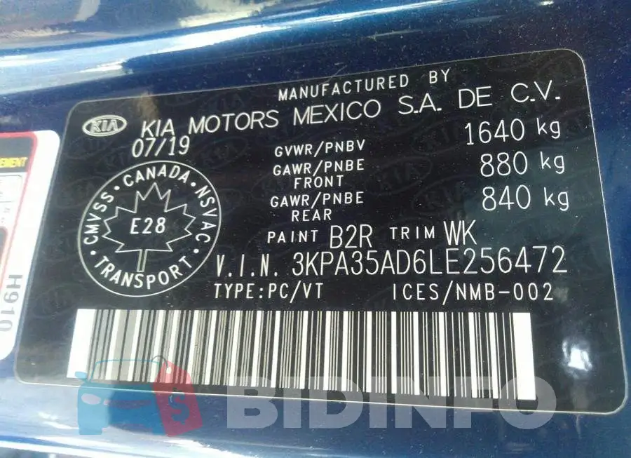 3KPA35AD6LE256472 Photo# 9