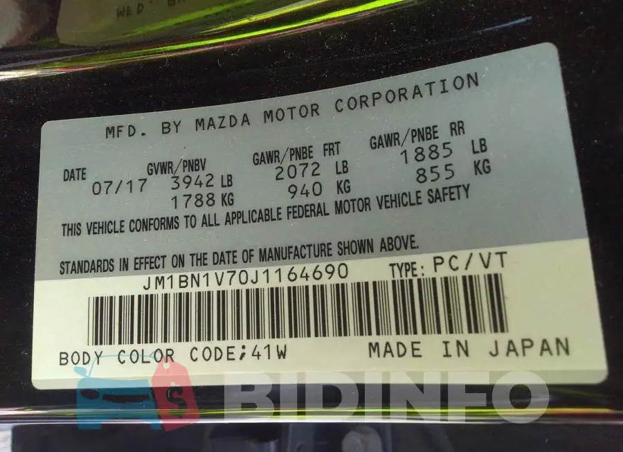 JM1BN1V70J1164690 Photo# 9