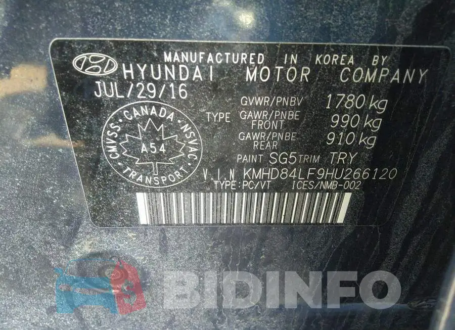 KMHD84LF9HU266120 Photo# 9