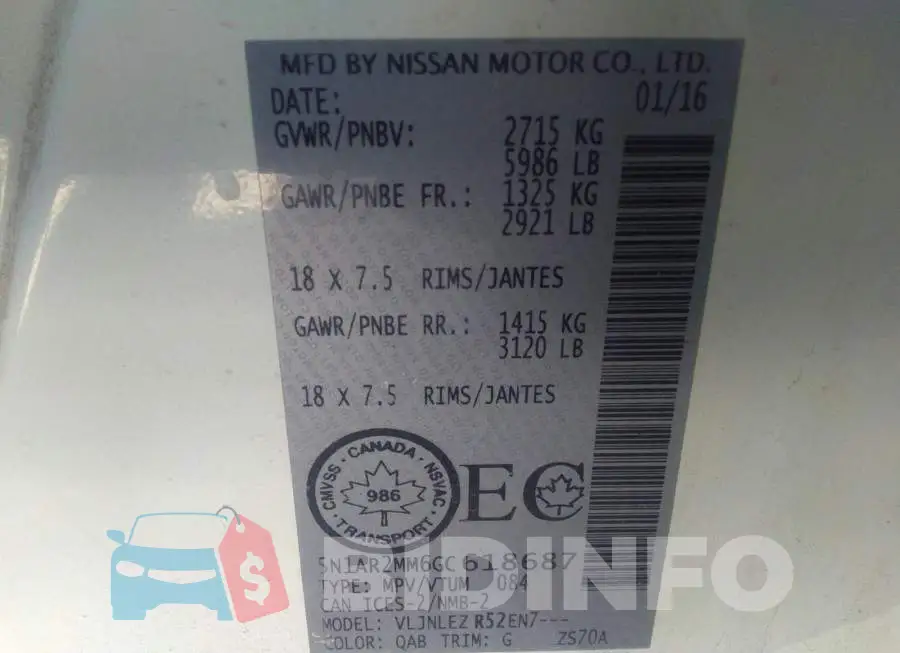 5N1AR2MM6GC618687 Photo# 9