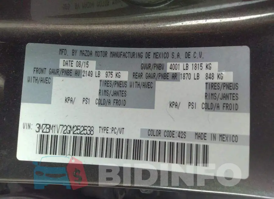 3MZBM1V72GM252538 Photo# 9