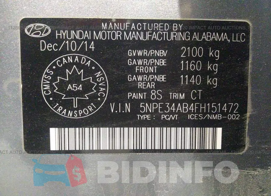 5NPE34AB4FH151472 Photo# 9