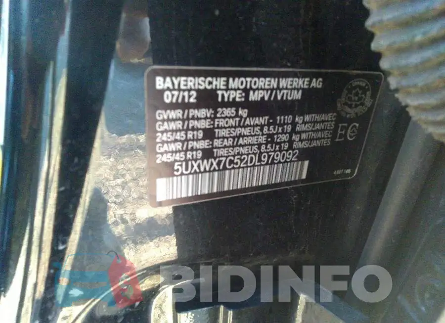5UXWX7C52DL979092 Photo# 9