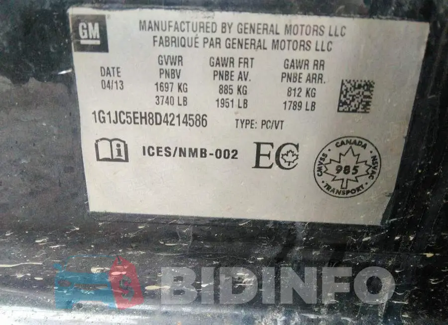 1G1JC5EH8D4214586 Photo# 9