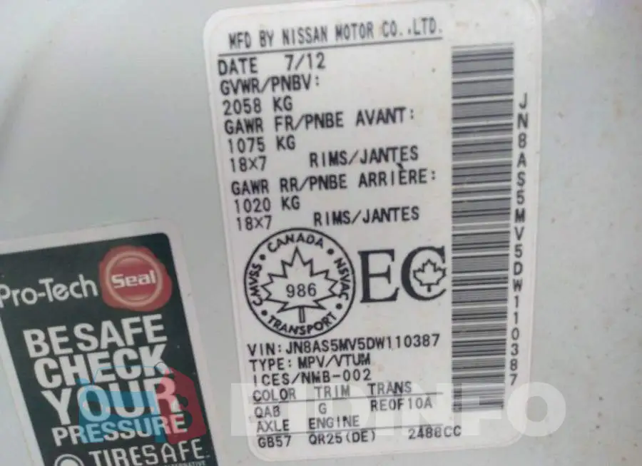 JN8AS5MV5DW110387 Photo# 9