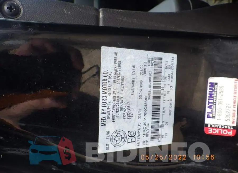 1FMCU9DGXCKB85529 Photo# 4