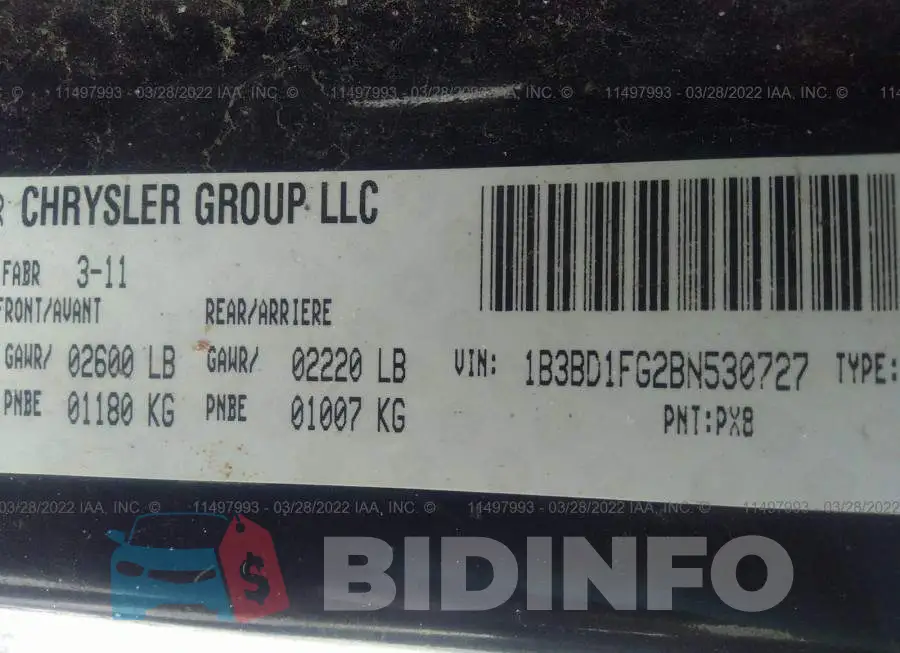 1B3BD1FG2BN530727 Photo# 9