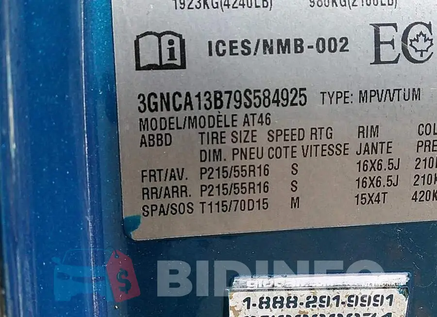 3GNCA13B79S584925 Photo# 9