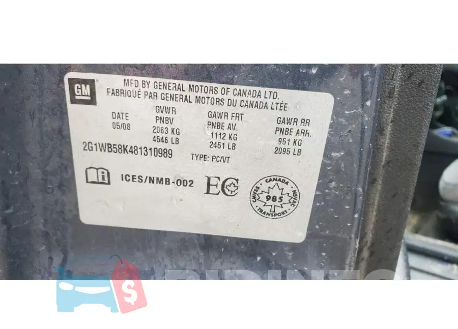 2G1WB58K481310989 Photo# 8