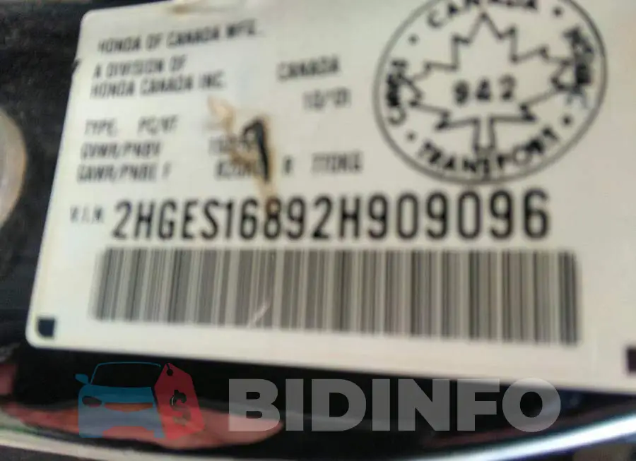 2HGES16892H909096 Photo# 9