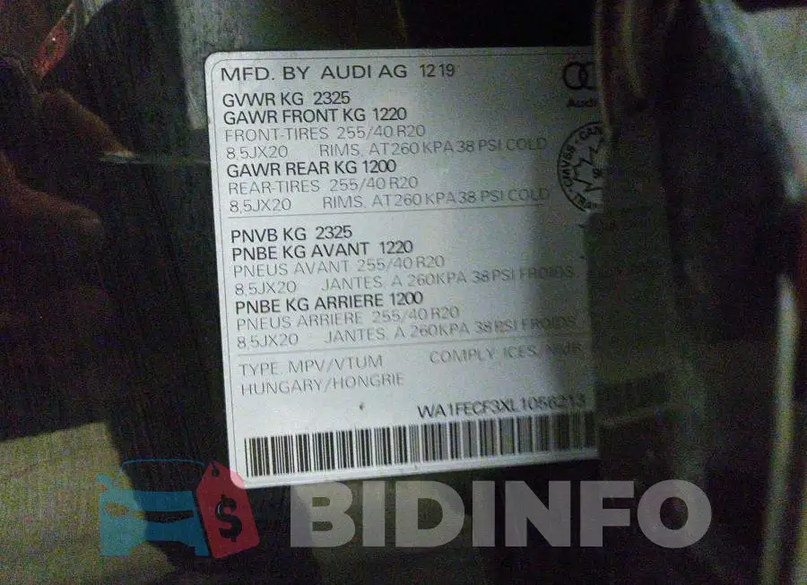 WA1FECF3XL1056213 Photo# 9
