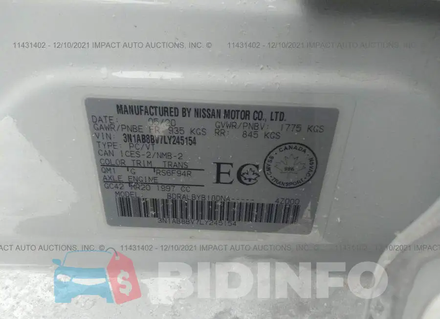3N1AB8BV7LY245154 Photo# 9
