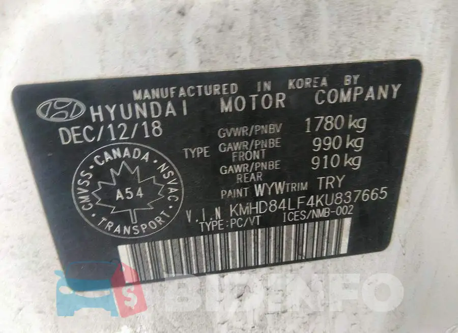 KMHD84LF4KU837665 Photo# 9