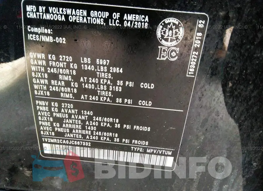 1V2MR2CA0JC567332 Photo# 9