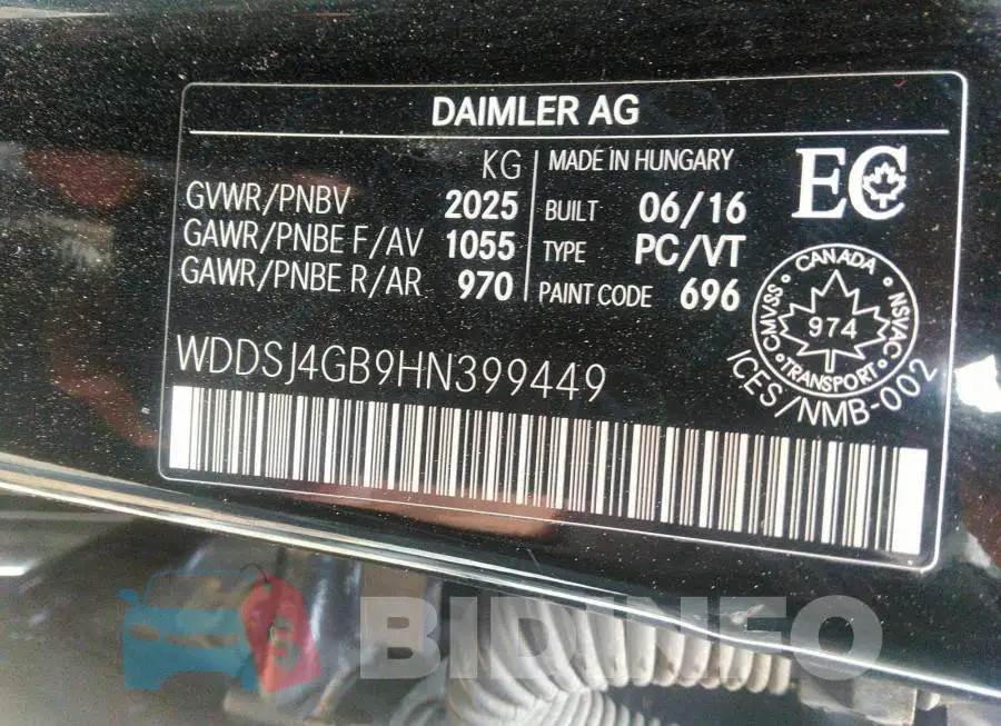 WDDSJ4GB9HN399449 Photo# 9