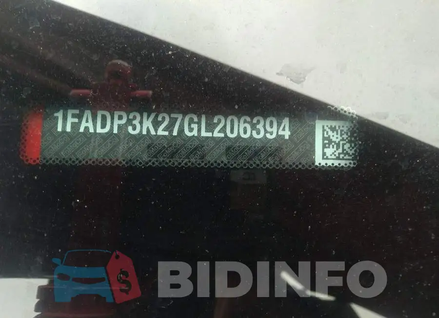 1FADP3K27GL206394 Photo# 9