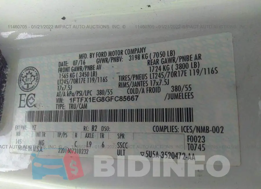 1FTFX1EG8GFC85667 Photo# 9