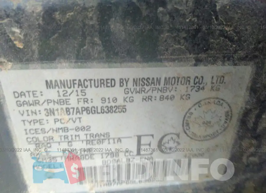 3N1AB7AP6GL638255 Photo# 9