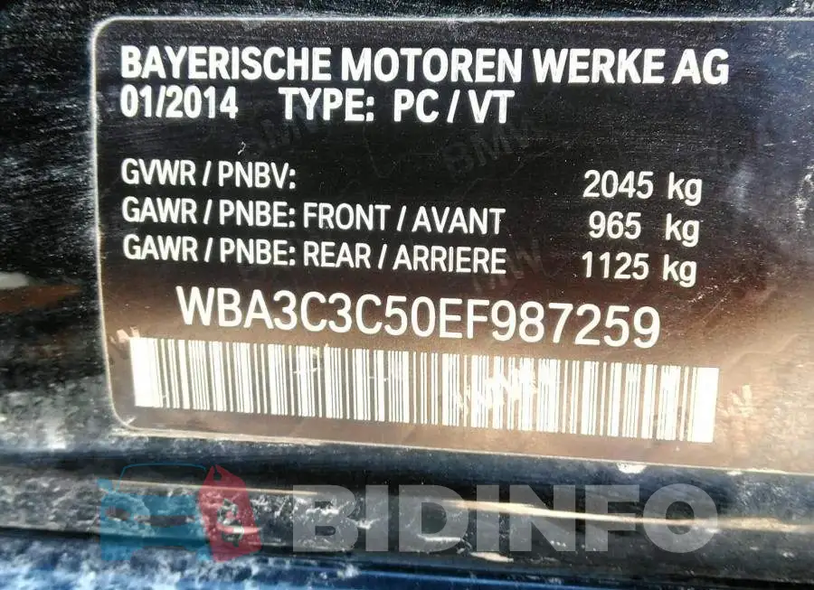 WBA3C3C50EF987259 Photo# 9