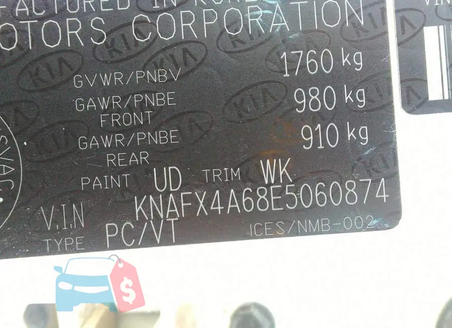 KNAFX4A68E5060874 Photo# 9