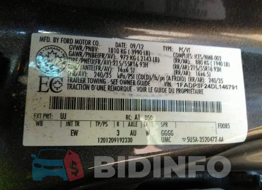 1FADP3F24DL146791 Photo# 9