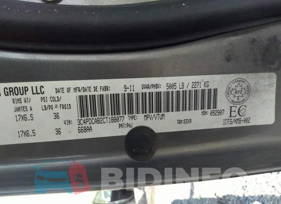 3C4PDCAB2CT188077 Photo# 9