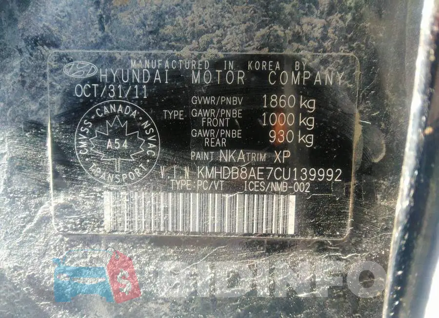 KMHDB8AE7CU139992 Photo# 9